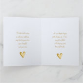 Goldkissed Blue Rose Bridal Karte (Innenseite)