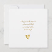 Goldkissed Blue Rose Bridal Karte (Rückseite)