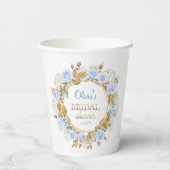 Goldkissed Blue Rose Bridal Pappbecher (Rückseite)
