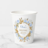 Goldkissed Blue Rose Bridal Pappbecher (Vorderseite)
