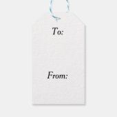 Goldklaffend Hirsch auf Gemustertem Hintergrund Geschenkanhänger (Rückseite)