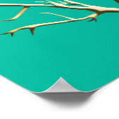 Goldkläger auf Aquamarin Poster (Ecke)