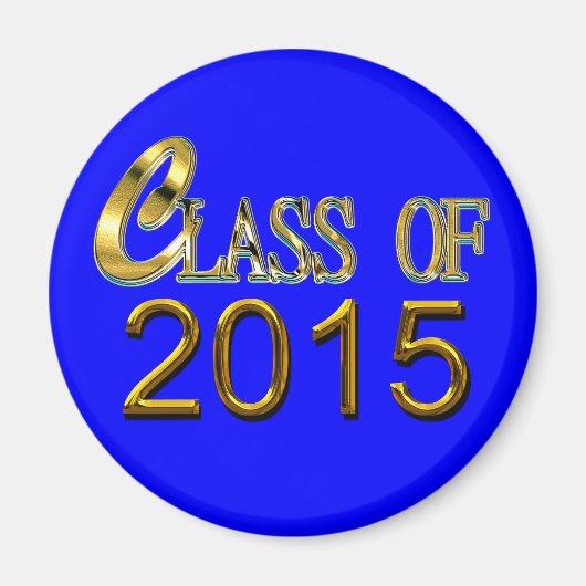 Goldklasse 2015, blau oder Farbe, Grad Magnet (Vorne)