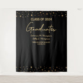 Goldklasse der 2024-Absolventen-Namen Custom Wandteppich (Vorderseite)