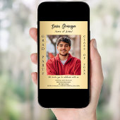 Goldklasse der Graduationspartei im Foto 2025 Einladung