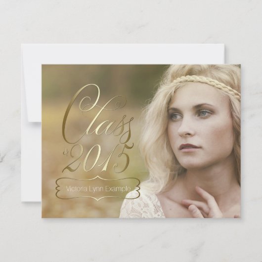 Goldklasse des Abschlusses 2015 Einladung (Vorderseite)