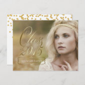 Goldklasse des Abschlusses 2015 Einladung (Vorne/Hinten)