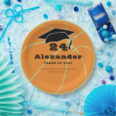 Goldklasse des Basketball-Ball-Abschlusses 2022 Pappteller (Party)