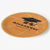 Goldklasse des Basketball-Ball-Abschlusses 2022 Pappteller (Schrägansicht)