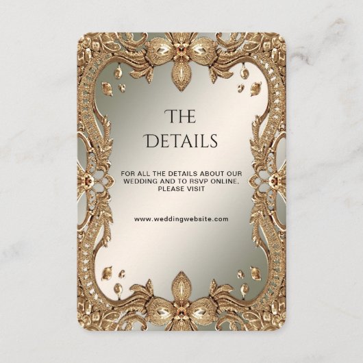 Goldklassekarte für Verzierte Rahmen Begleitkarte (Vorderseite)