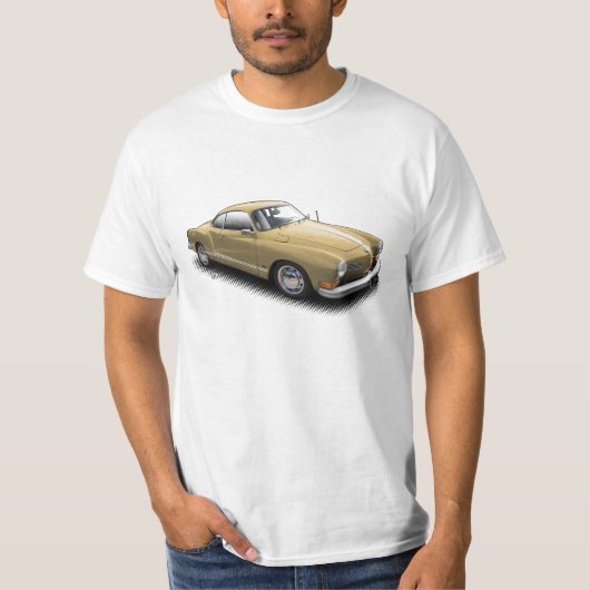 Goldklassischer Deutscher Ghia auf weißem T - T-Shirt (Vorderseite)