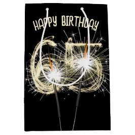 Goldklatschen für den 65. Geburtstag Mittlere Geschenktüte