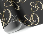 Goldklatschen für den 80. Geburtstag Geschenkpapier (Rolleneckpunkt)