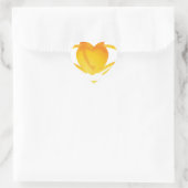 Goldklatschring Herz-Aufkleber (Tasche)