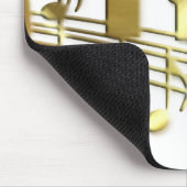 Goldklavier-Tastatur Mousepad (Ecke)