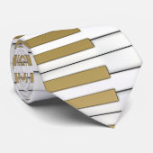 Goldklavier-Tastatur-Musik Krawatte (Gerollt)