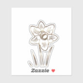 Goldkleber für die Blume Aufkleber (Blatt)