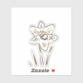 Goldkleber für die Blume Aufkleber