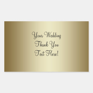 Goldkleber für Hochzeitsweine Rechteckiger Aufkleber
