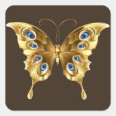 Goldkleber Quadratischer Aufkleber (Vorderseite)