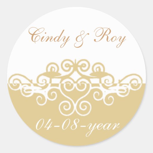 Goldkleber Runder Aufkleber (Vorderseite)