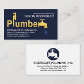 Goldkleber-Wrench Faucet-Beschriftung Visitenkarte (Vorne/Hinten)