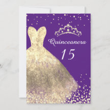 Goldkleid Lila Quinceanera 15. Geburtstagsparty