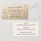 Goldkleidung Visitenkarte (Vorne/Hinten)