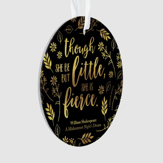 Goldkleiner aber heftiger Mit BlumenWilliam Ornament (Vorderseite)