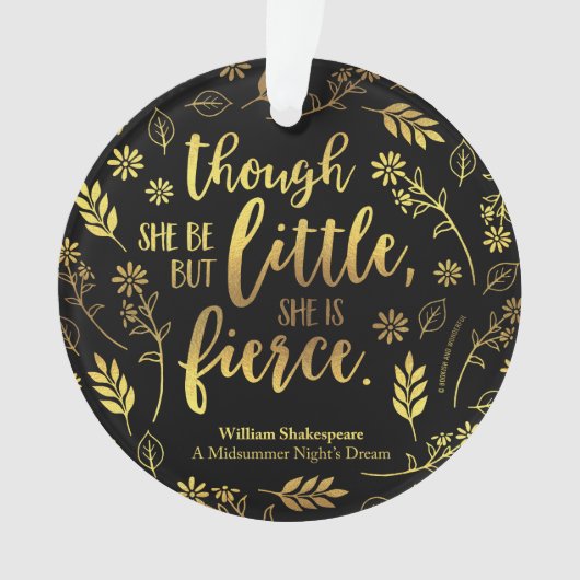 Goldkleiner aber heftiger Mit BlumenWilliam Ornament (Vorderseite)