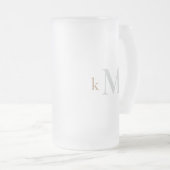 Goldklemme Mattglas Bierglas (VorderseiteRechts)