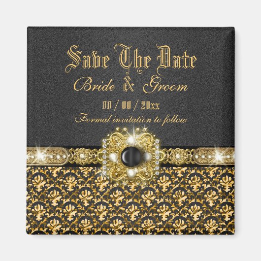 Goldklemme "Save the Date" Magnet (Vorne)