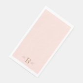 Goldklemme-Schriftart-Monogram-Blush-Hochzeit Serviette (Ecke)