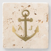 Goldklemme Steinuntersetzer (Vorderseite)