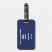 Goldklub-Mannschaft in blauer Farbe: Fußballtasche Gepäckanhänger (Rückseite vertikal)