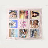 Goldkollage der Rose Quinceanera Foto Wandteppich (Vorderseite (Horizontal))