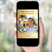 Goldkollage des Graduationspartei-Fotos Einladung