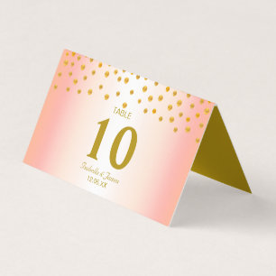 Goldkonfetti auf Rosen-Gold-Hochzeit