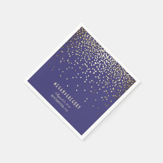 Goldkonfetti-Hochzeit Serviette (Ecke)