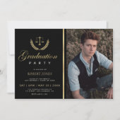 Goldkonfetti-Jurastudium Einladung (Vorderseite)