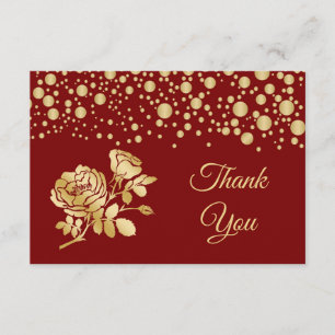 Goldkonfetti, Rose auf der roten Hochzeit Danke