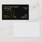 GoldKontur-Frachtanhänger Visitenkarte (Vorne/Hinten)