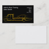 GoldKontur-Zurückrollen Wrecker mit Sedan Visitenkarte (Vorne/Hinten)