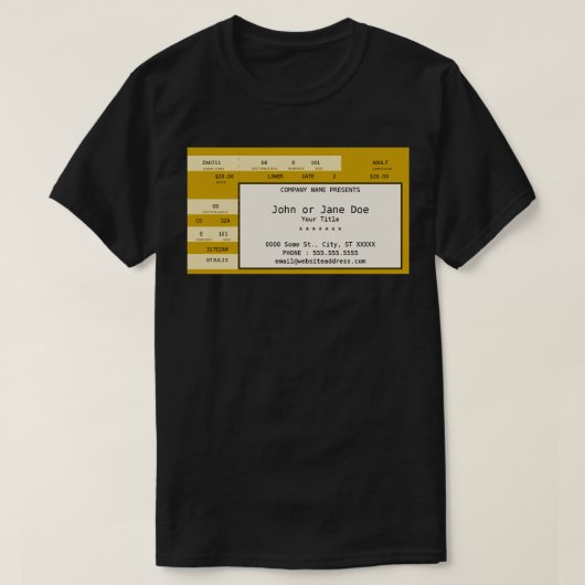 Goldkonzertkarte T-Shirt (Design vorne)