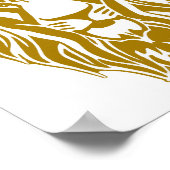 Goldkopfschild des traurigen Löwen Poster (Ecke)