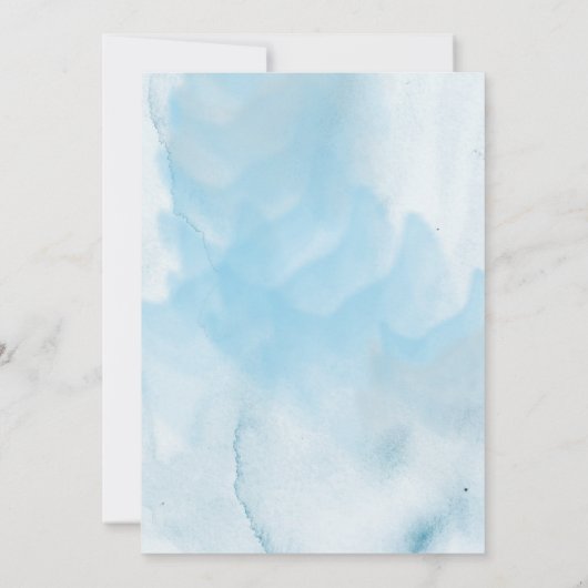 Goldkorallen Wasserfarbe Schöne Hochzeit Einladung (Rückseite)