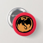 Goldkorallenknopf des Schwarzen Drachen Button (Vorne & Hinten)