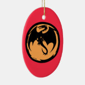 Goldkorallenverzierung des Schwarzen Drachen Keramik Ornament (Rechts)