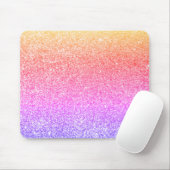 Goldkornrosa Lila Funkelnd Regenbogen-Glitzer Mousepad (Mit Mouse)