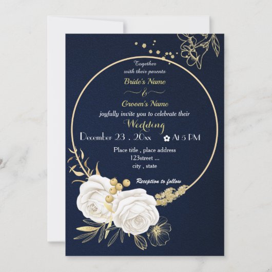 Goldkranz der Blume Einladung (Vorderseite)